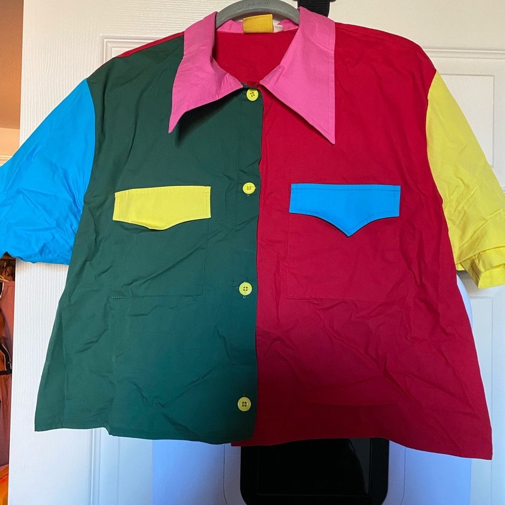 EUC 60s 70s Magic Society Sure Jan ModCloth Unique Vintage Crop Top 2x